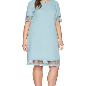 Junarose Tourmaline Blue Shift Dress with Detail